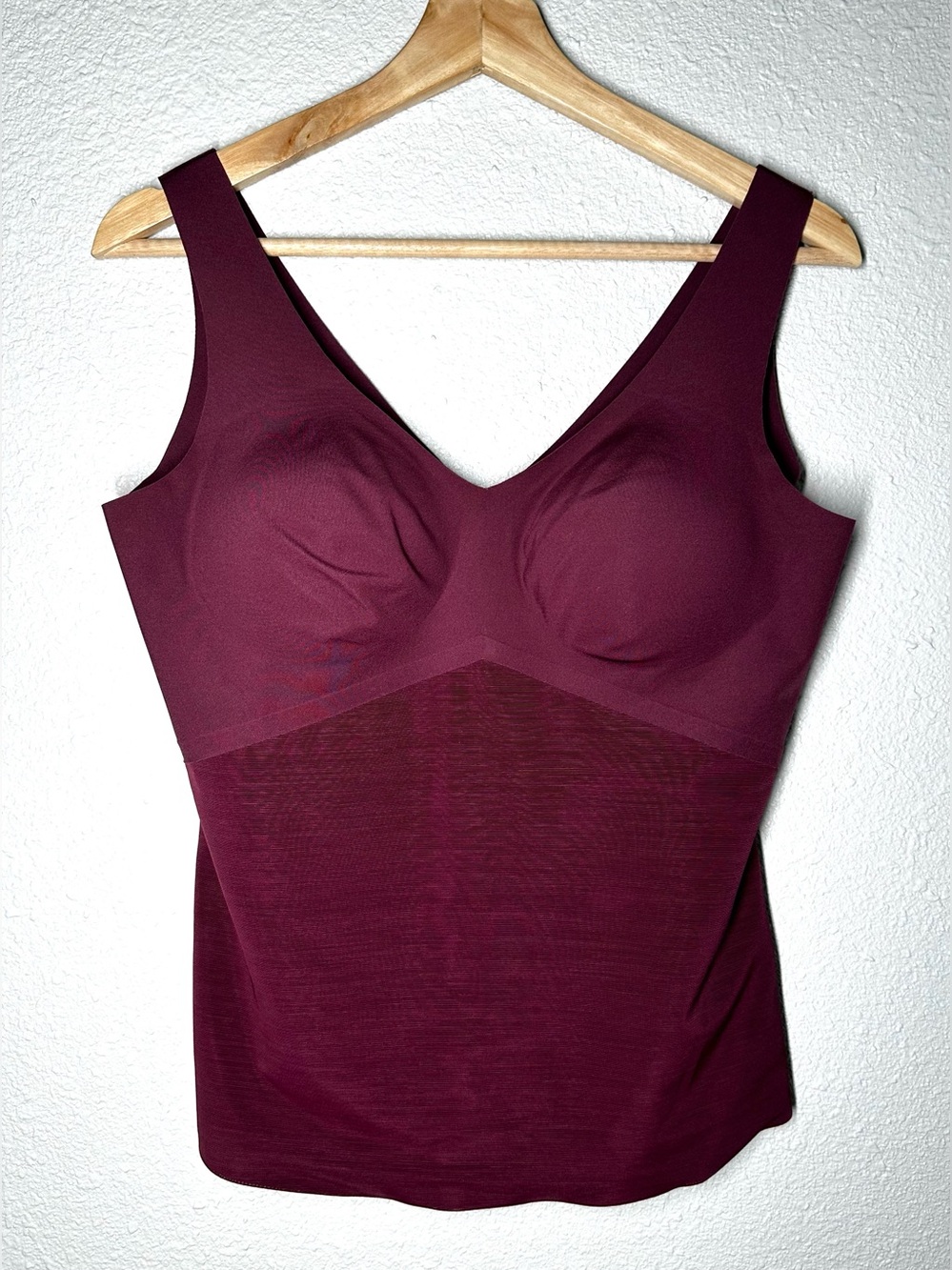 Honeylove Women's Soft Wirefree Cup Liftwear Tank Cami Burgundy Size XL